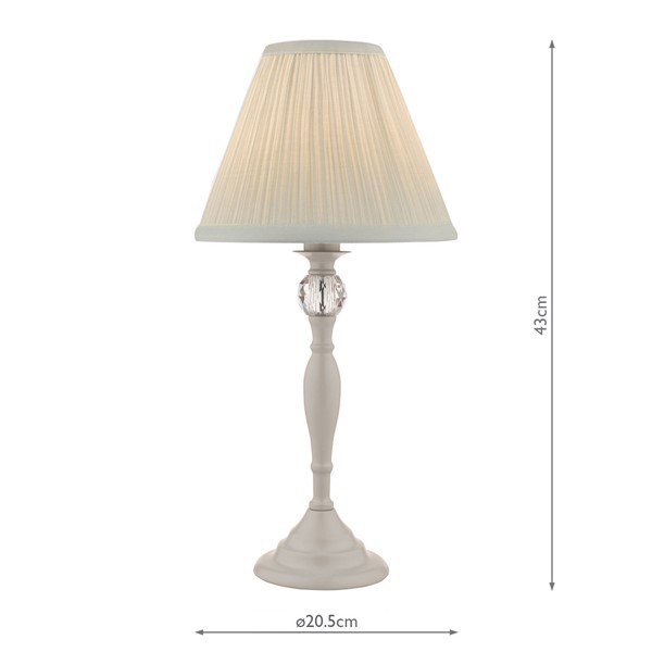 (image for) Laura Ashley Ellis Table Lamp Grey With Grey Shade